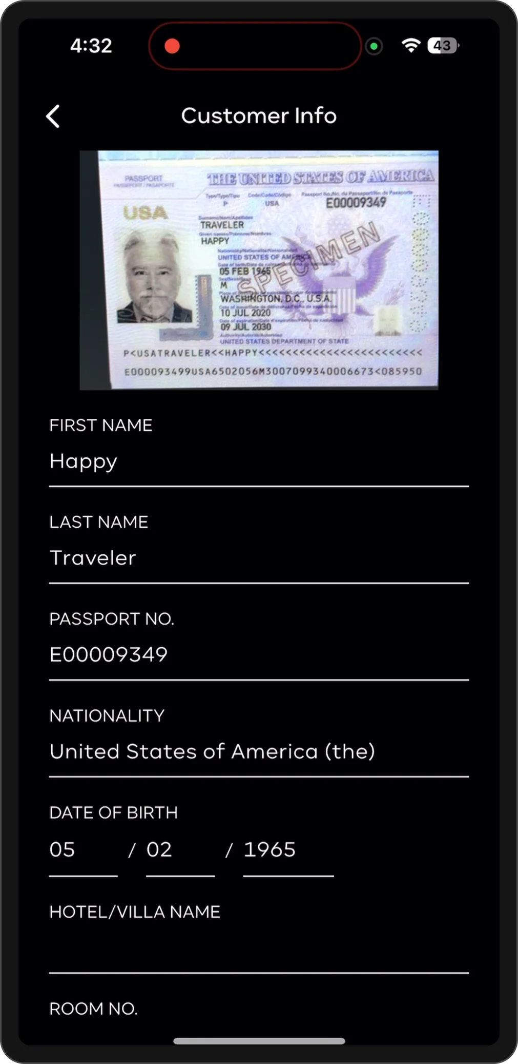 Scan Passports to Make Contracts